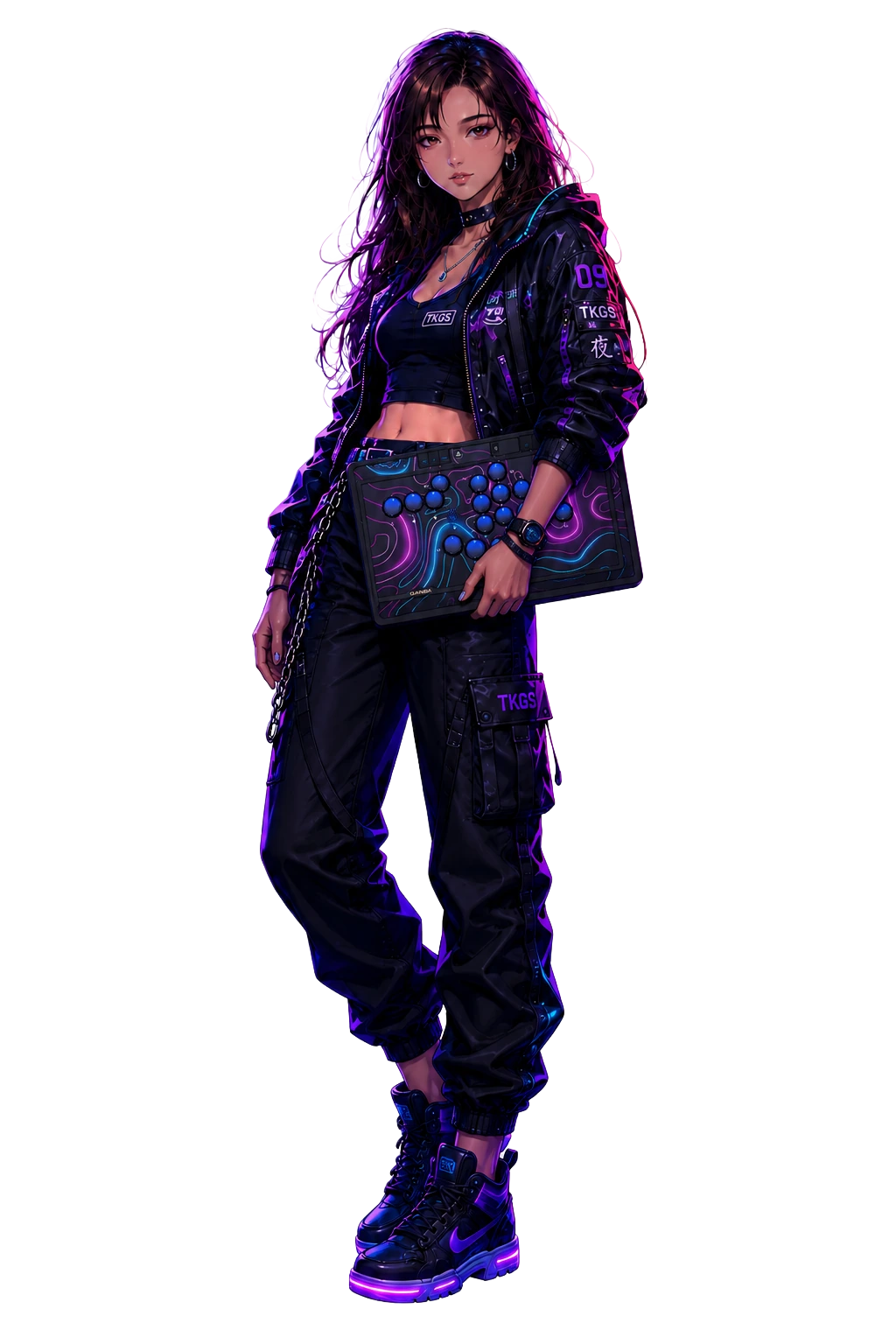 レバーレスコントローラーを持つTKGS GARAGEの女性キャラクター